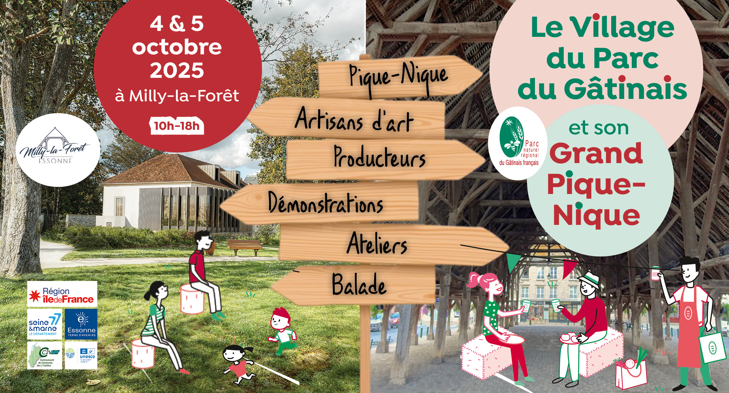 Affiche village du 
						parc